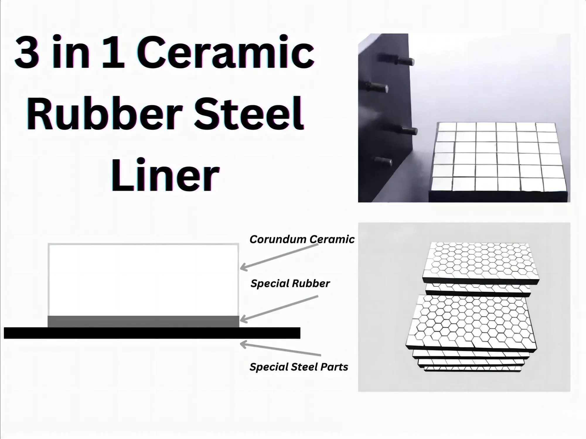 Ceramic Rubber Steel 3 in 1 Liners