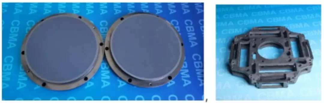 Silicon carbide porous suction cup, silicon carbide combined frame